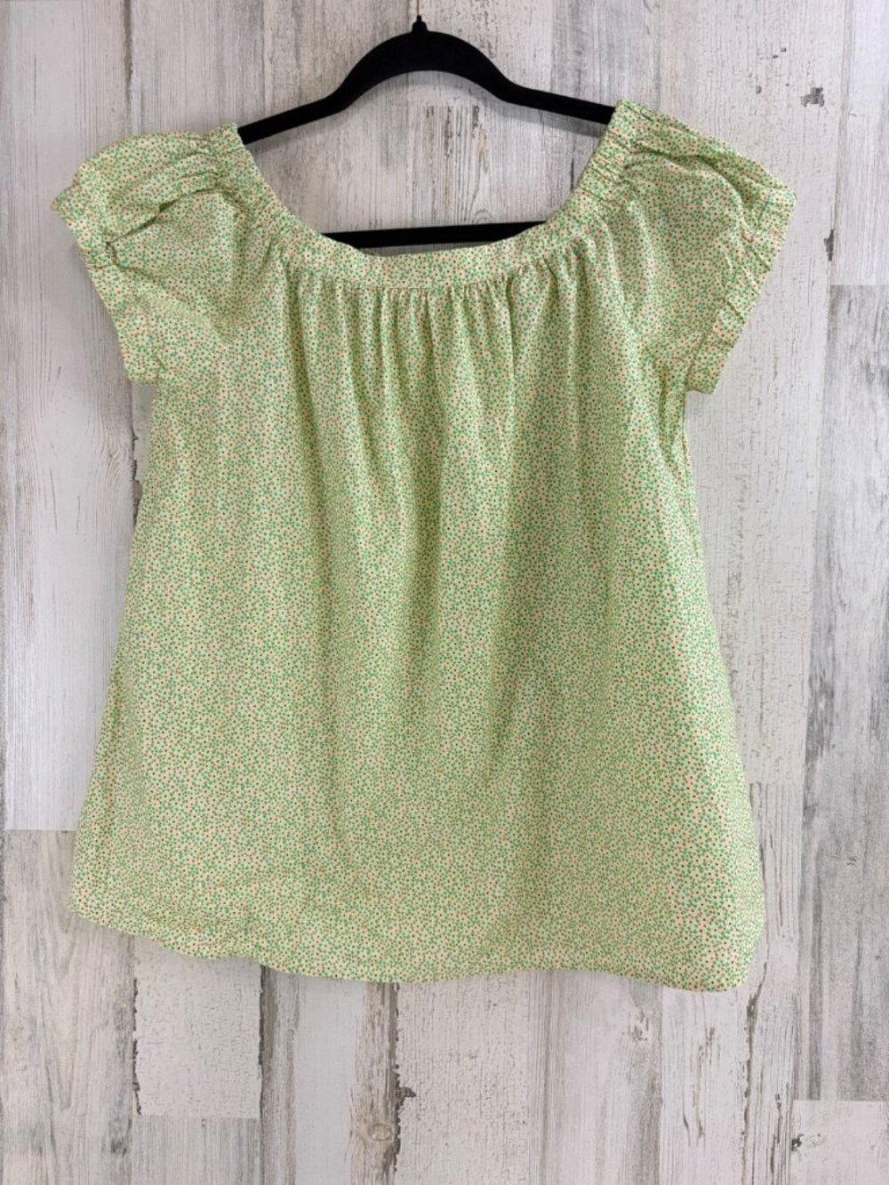 Ann Mashburn Sz S Bridget Top Peasant Floral